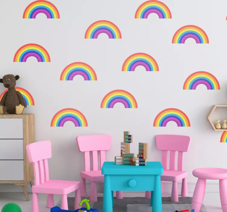 Muurstickers kinderkamer regenboogjes - TenStickers