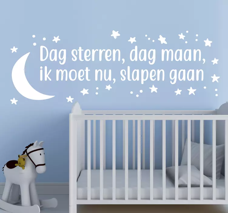 Muurstickers kinderkamer Slapen gedichtje tekst - TenStickers