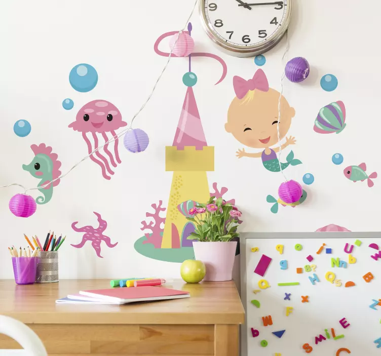 Muursticker kinderkamer zeedieren - TenStickers