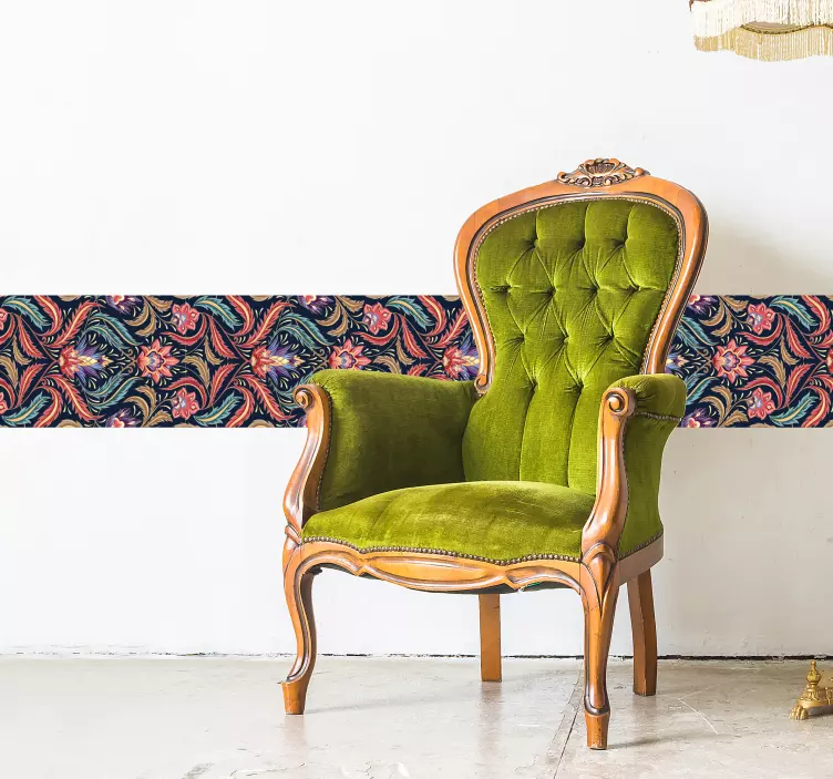 Muurstickers ornament Retro stickerrand - TenStickers