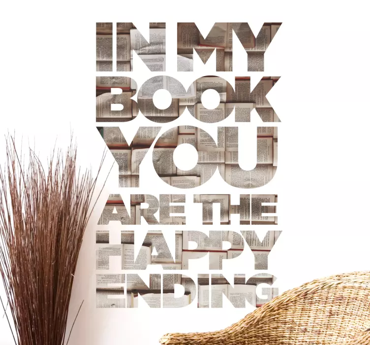 Slaapkamer Muursticker Happy Ending - TenStickers