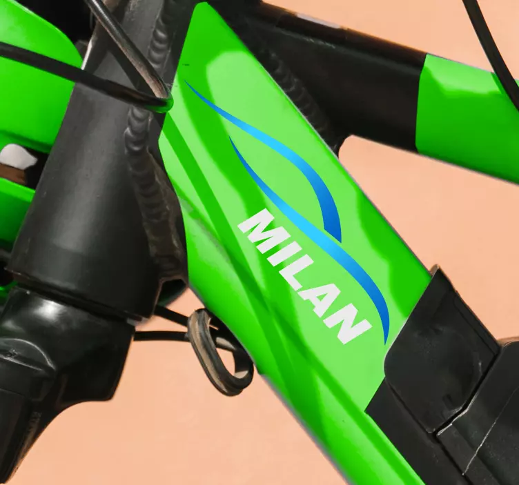Fiets sticker met naam gepersonaliseerd - TenStickers