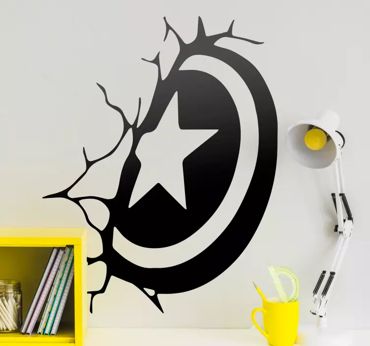 Superhelden stickers Captain america shield - TenStickers