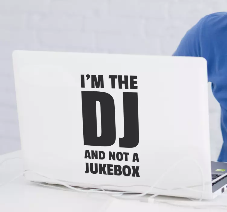 Tekst sticker DJ - TenStickers
