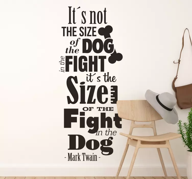 Muurstickers tekst Mark Twain quote - TenStickers