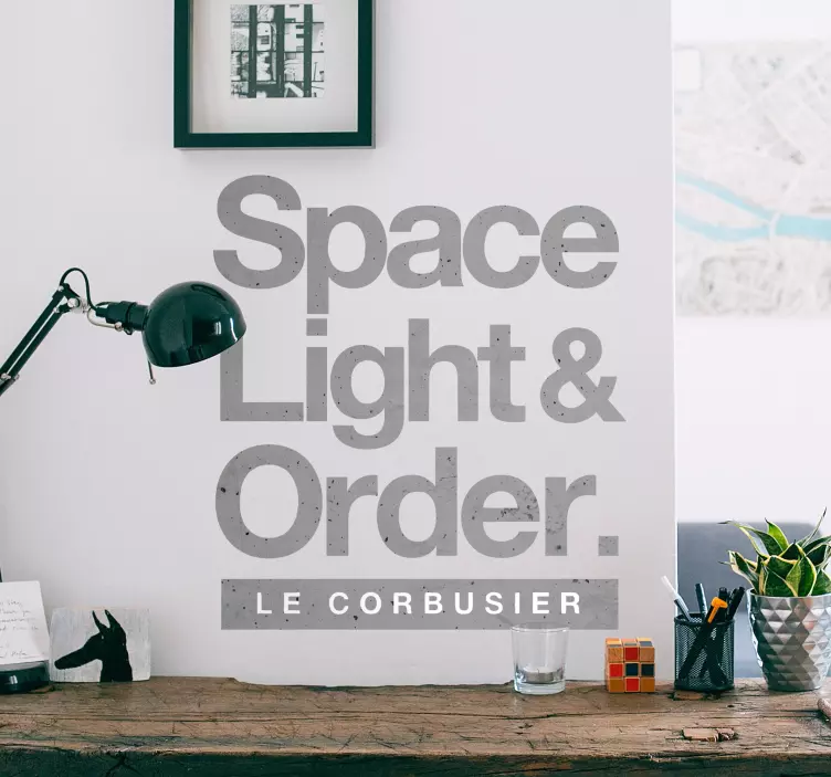 Muursticker tekst space, light & order - TenStickers
