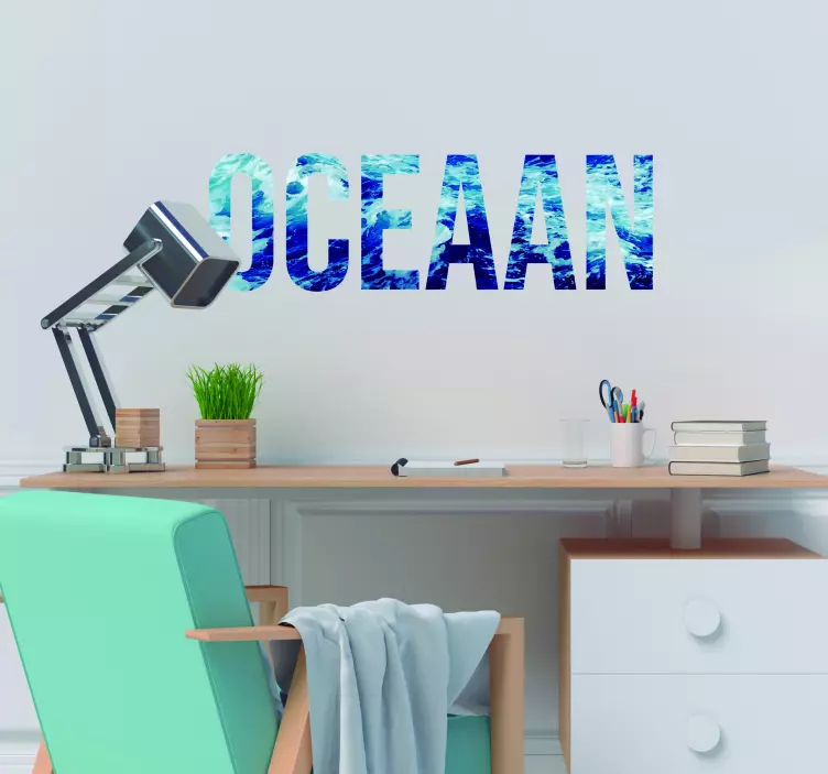 Tekstmuurstickers Een oceaan - TenStickers