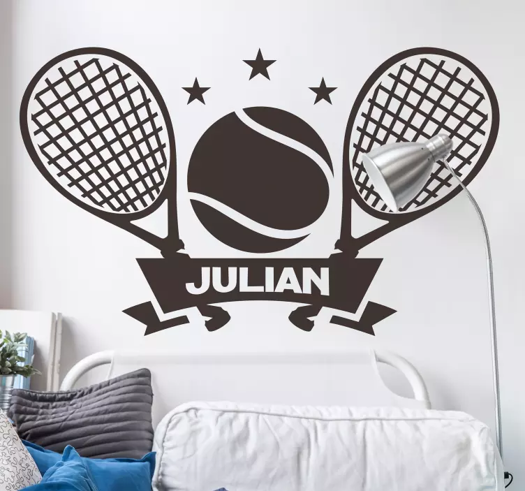 Muurstickers tienerkamer Tennis raket - TenStickers