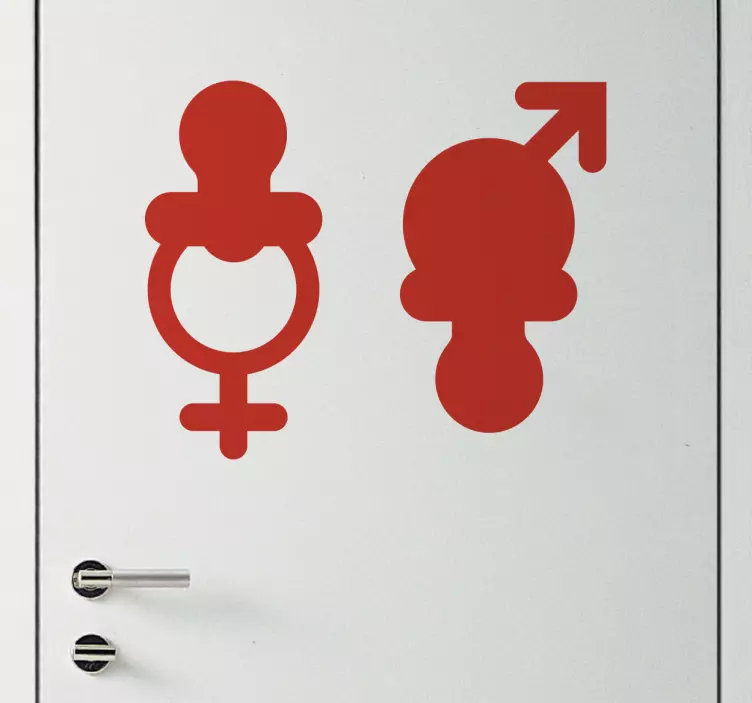 Muurstickers Twee spenen jongen en meisje - TenStickers