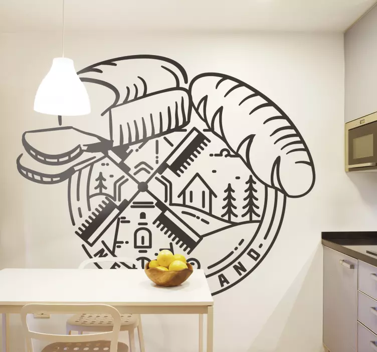 Brood en molen voedsel zelfklevende sticker - TenStickers