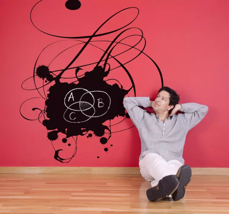 Krijtbord sticker met inkt elegant - TenStickers