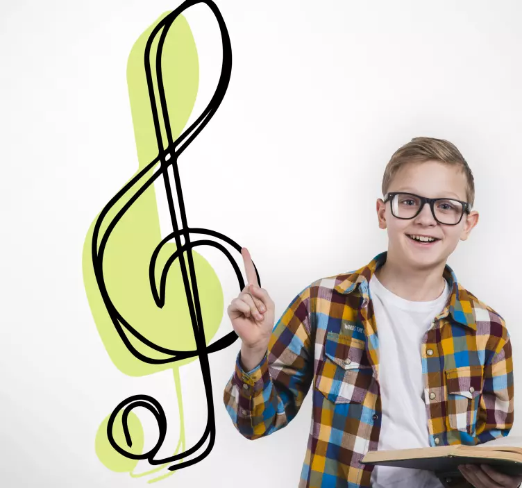 Muzieknotatie accent muziek sticker - TenStickers