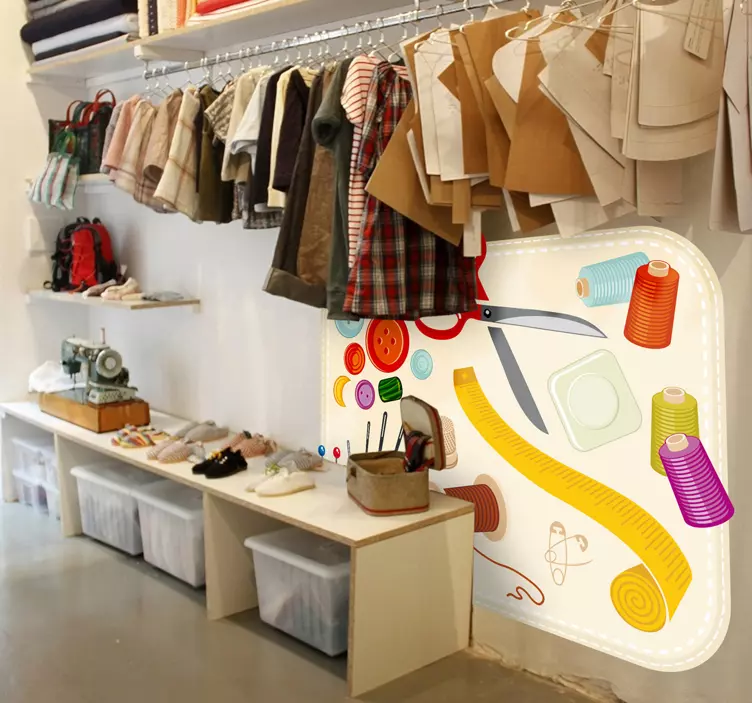 Naai artikelen sticker - TenStickers