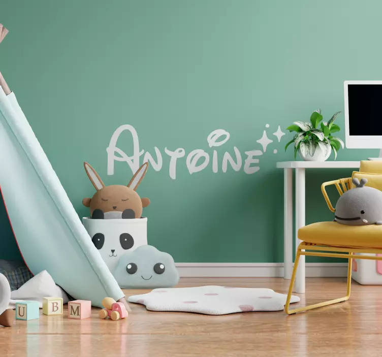 Naam met sterren Muursticker kinderkamer - TenStickers
