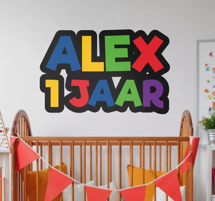 Naamsticker leeftijd - TenStickers