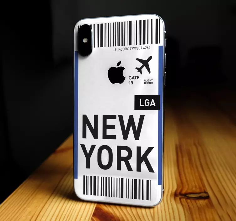 New york reisticket iPhone sticker - TenStickers