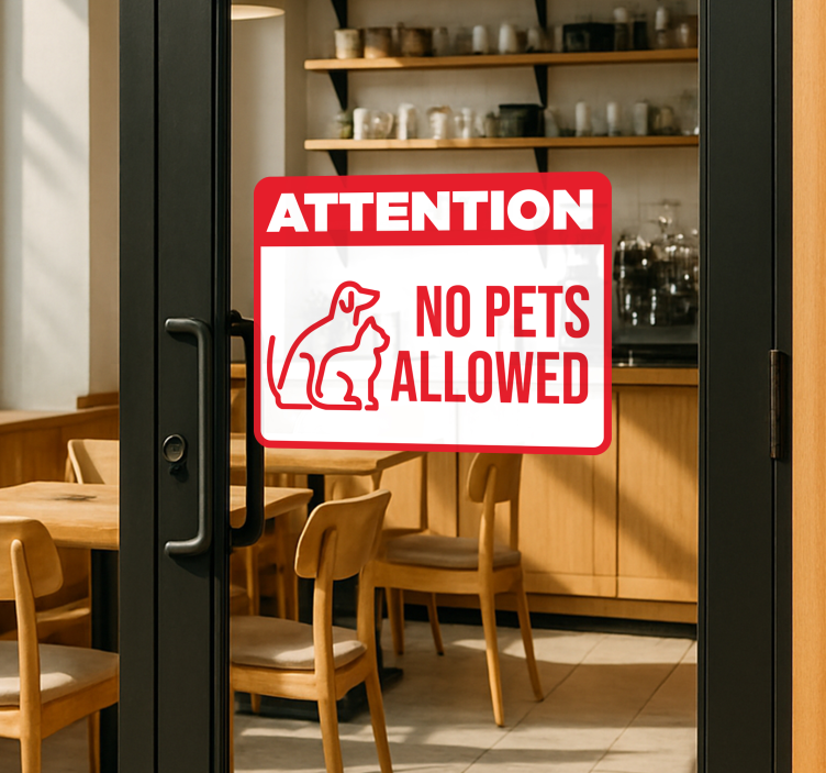 no pet allowed sign etalage sticker - TenStickers