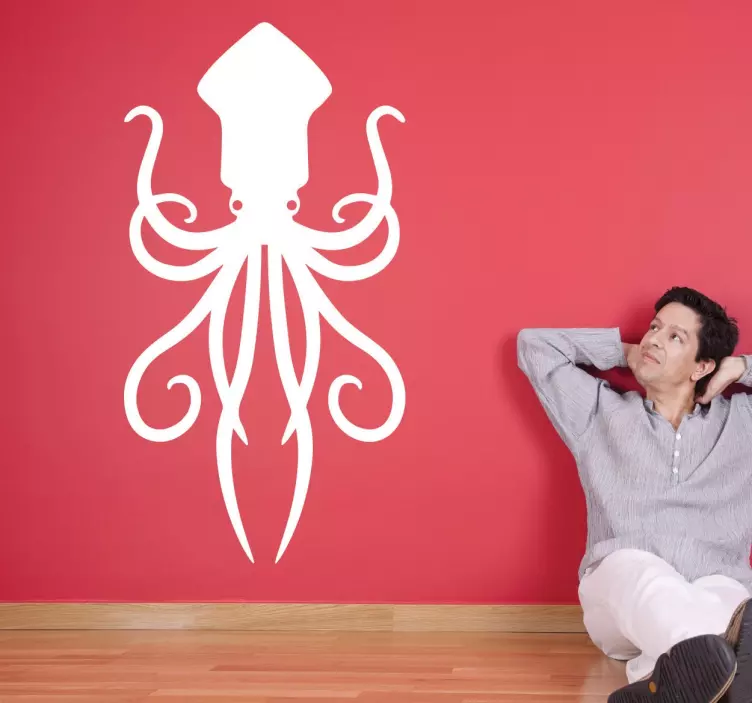 Octopus Muursticker - TenStickers