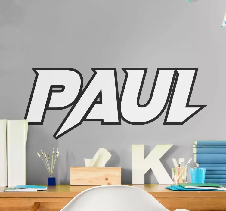 Opvallende aangepaste naam muursticker tienerkamer - TenStickers