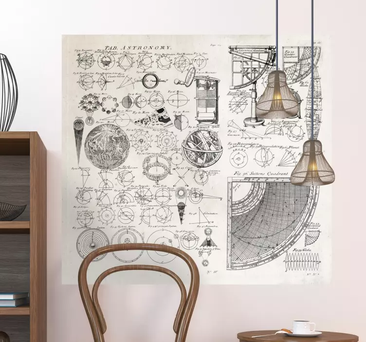 Oude Astronomische Muursticker - TenStickers