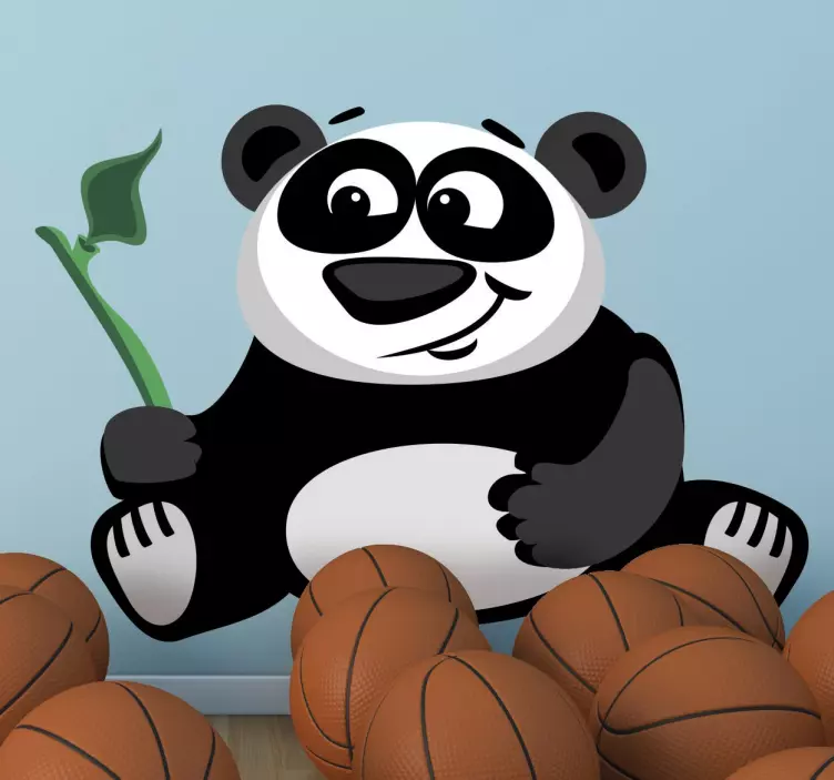 Panda met bamboe - TenStickers