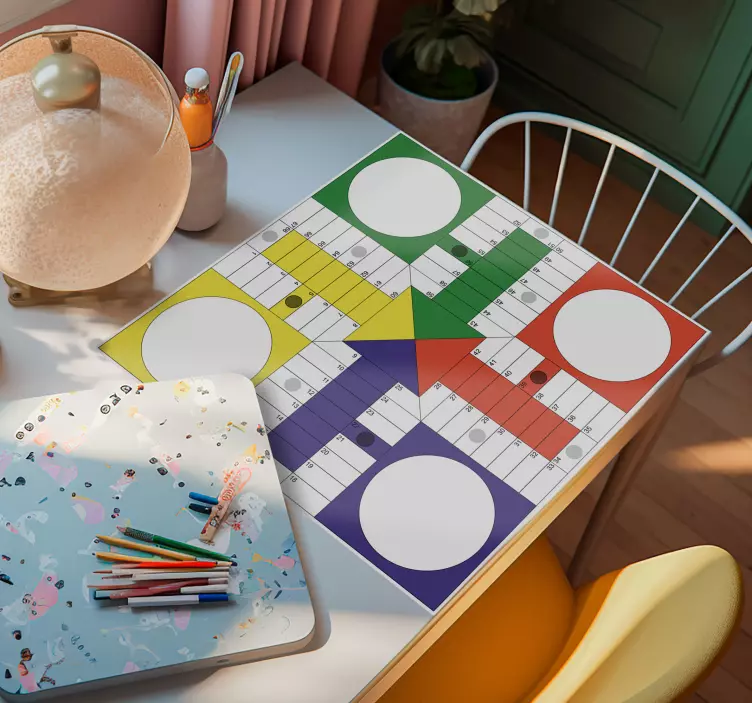Parchís spel tafel bordspel sticker - TenStickers