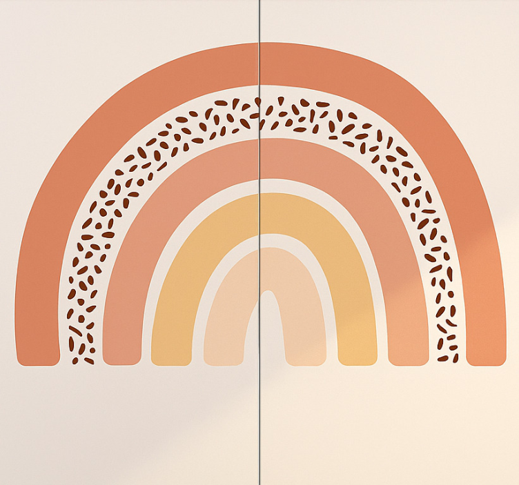 Paster halve regenboog meubel sticker - TenStickers