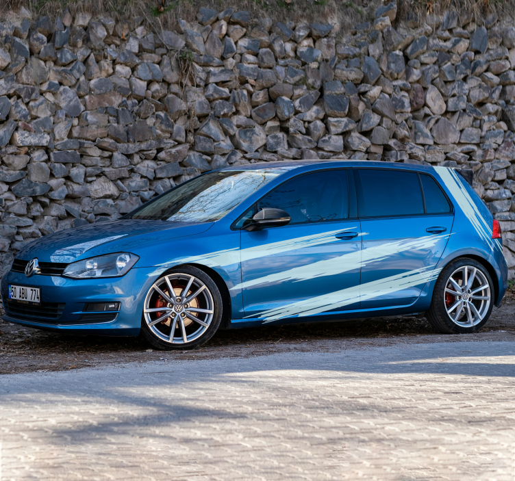 Penseel ontwerp set decoratie sticker auto - TenStickers