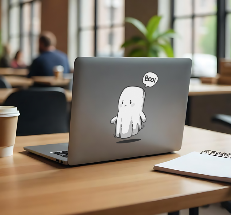 Pessimistische geest laptop sticker - TenStickers