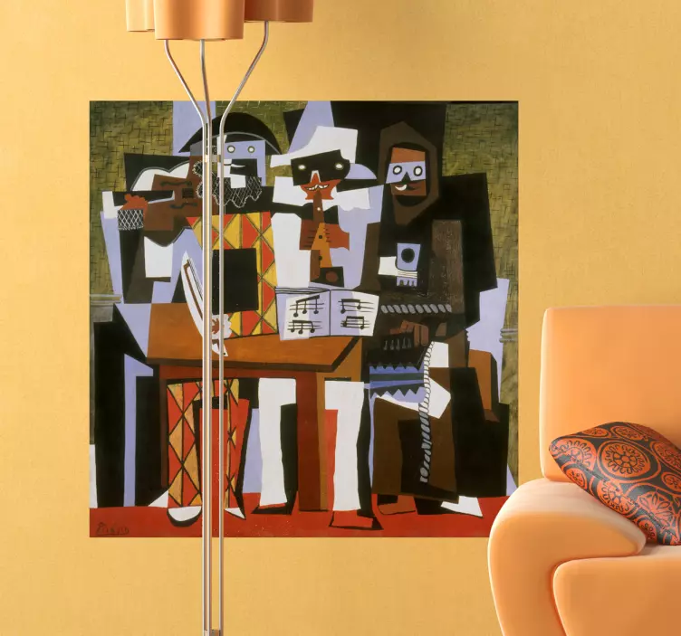 Picasso kubisme sticker - TenStickers