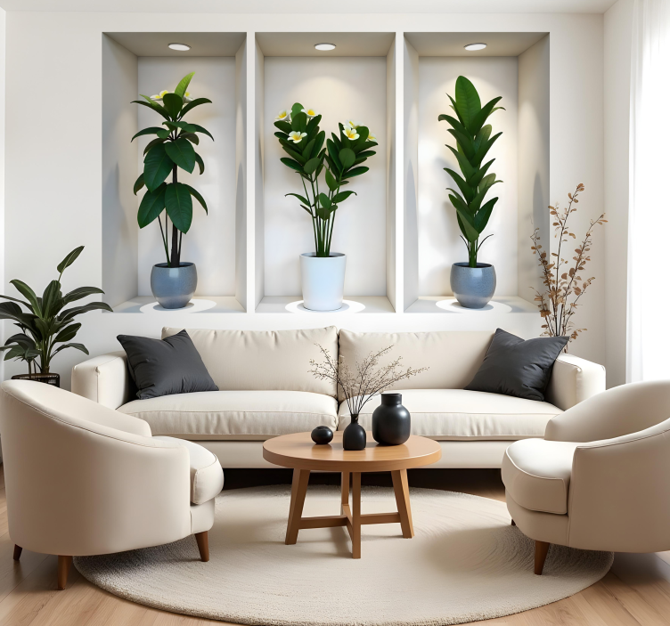 Planten in kleine ruimtes sticker met visuele effecten - TenStickers