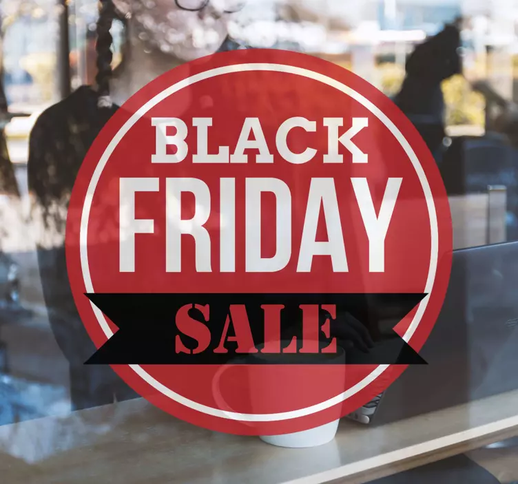 Promotie kortingsbord black friday sticker - TenStickers