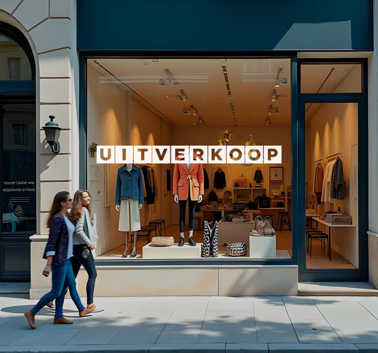 Promotietekst korting sticker - TenStickers