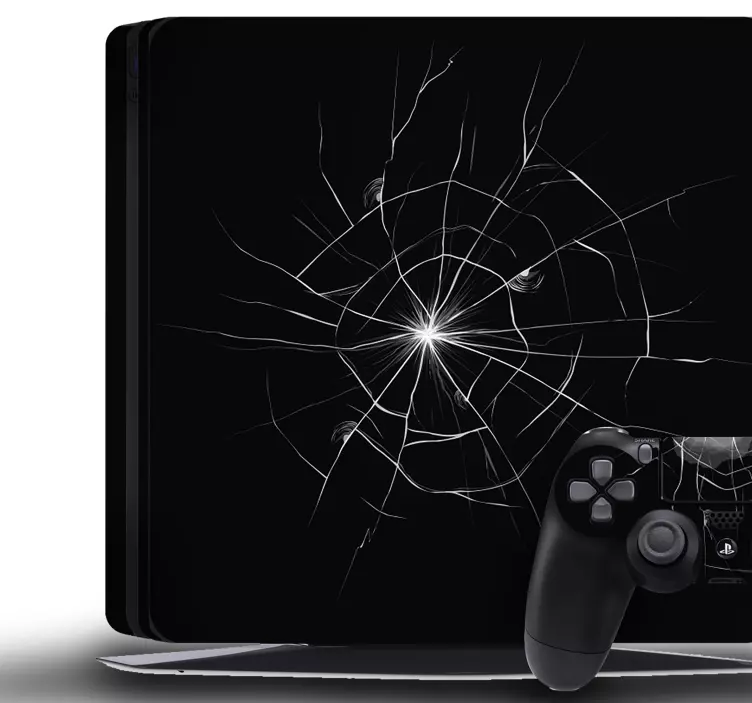 Ps4 sticker gebroken bolontwerp - TenStickers