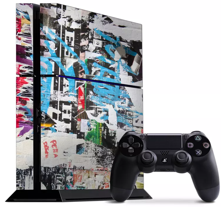 Ps4 sticker levendige stedelijke esthetiek - TenStickers