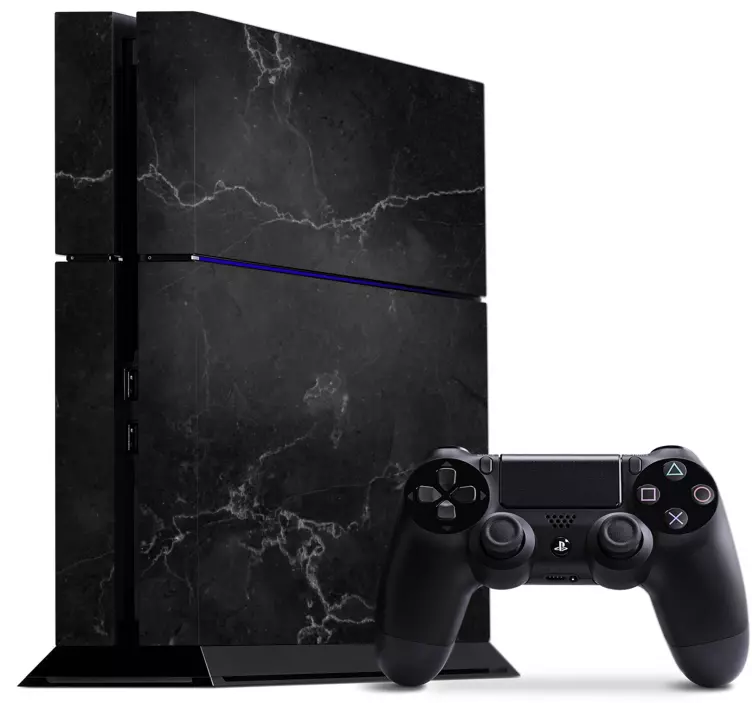 PS4 stickers Ps4 marmer zwart - TenStickers