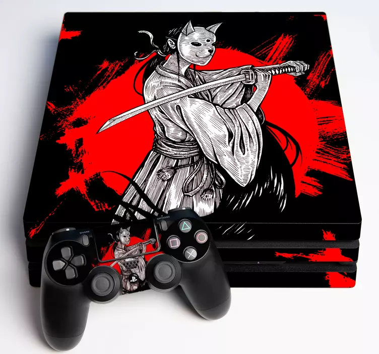 Ps4 sticker samurai kat karakter - TenStickers