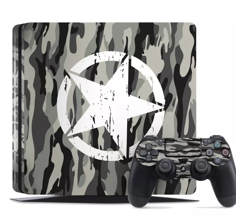 PS4 sticker camouflage print - TenStickers