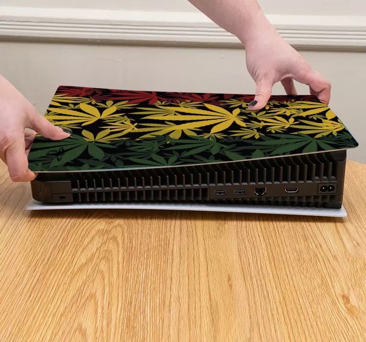 Ps5 sticker bladeren design wrap - TenStickers