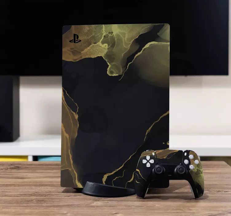 PS5 stickers Donkere en gouden stijl - TenStickers