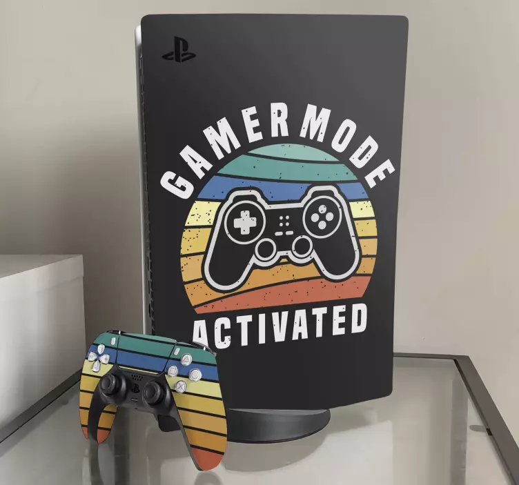Ps5 sticker gamer modus geactiveerd - TenStickers