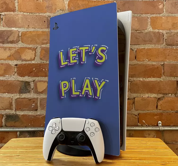 Ps5 sticker laten we spelen graphic - TenStickers