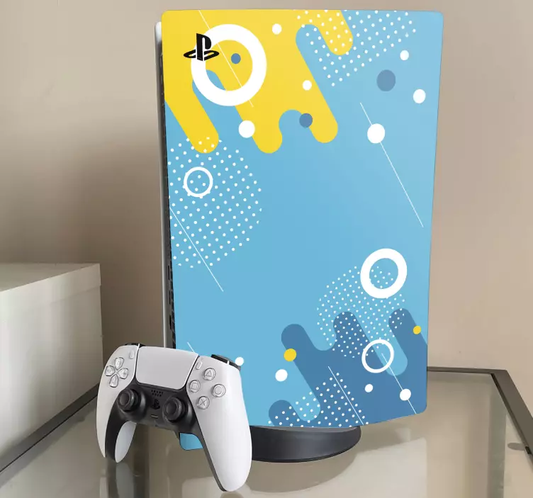 Ps5 sticker levendige kleurexplosie - TenStickers