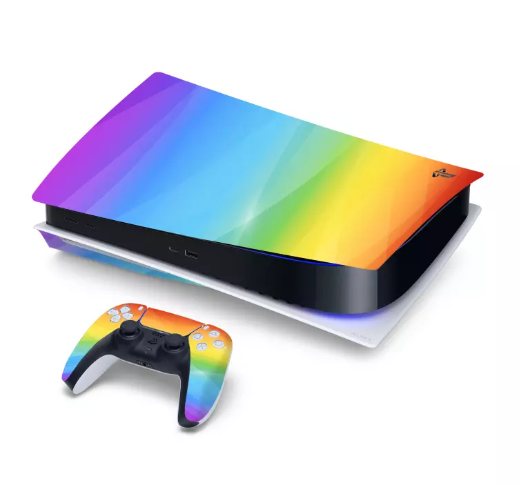 PS5 stickers Regenboog multicolor - TenStickers