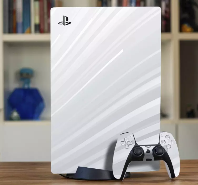 Ps5 sticker vloeibare witte textuur - TenStickers