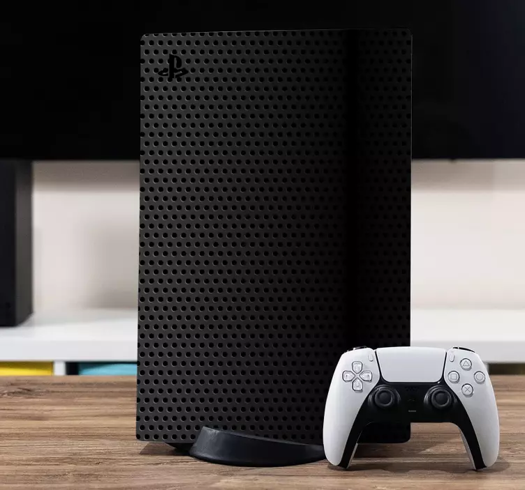 PS5 stickers Zwarte koolstofhuid - TenStickers