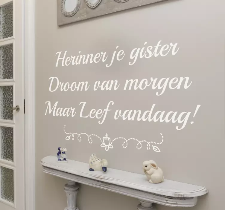 Quote Muursticker Leven - TenStickers