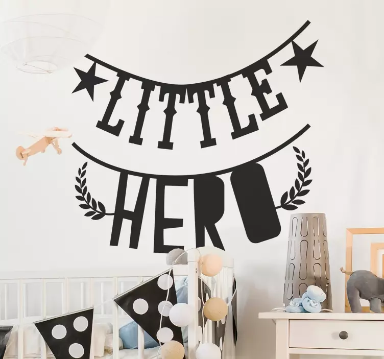 Quotes sticker kleine held - TenStickers