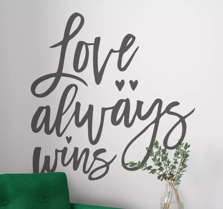 Quotes sticker liefde overwint altijd - TenStickers
