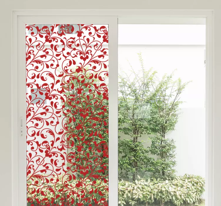 Raamfolie bloemen patroon - TenStickers